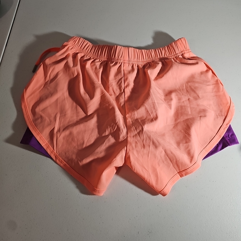 BundleAnna Kaci 2 n 1 W/pockets Workout Orange Sherbet & Purple SZ M VGUC Shorts - Picture 14 of 16